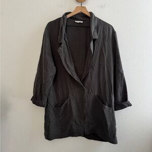 Lacausa Oversized Gray Tencel Blazer